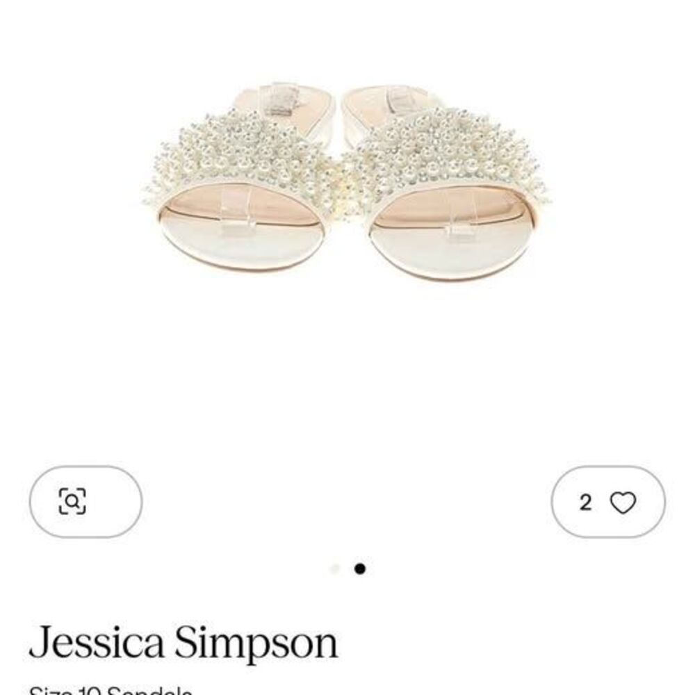 Jessica Simpson Pearl Flat Sandals Size 10